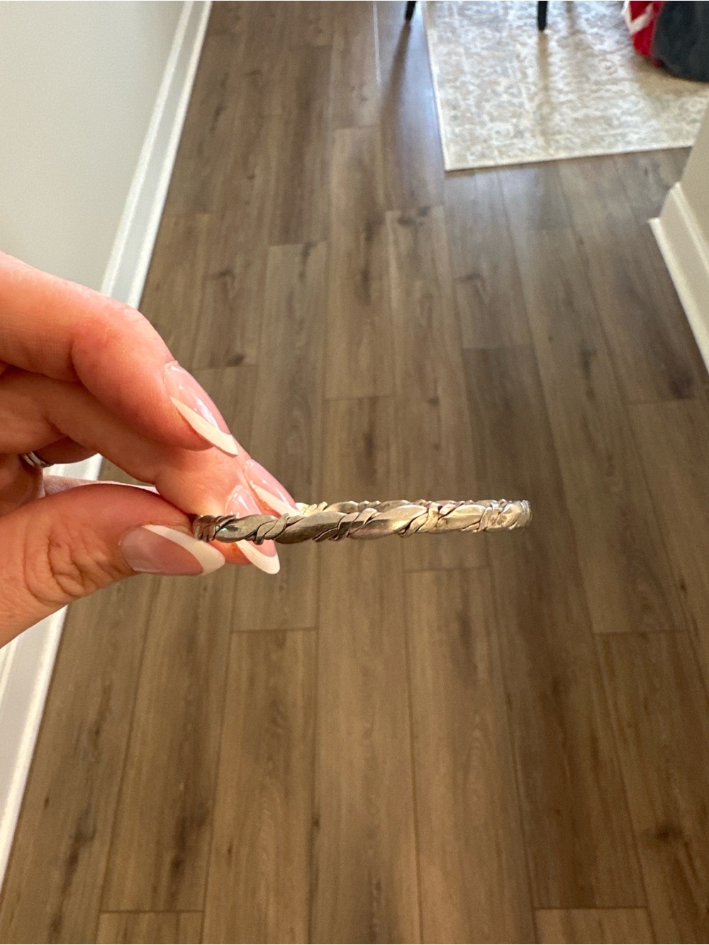Vintage Taxco silver rope bracelet